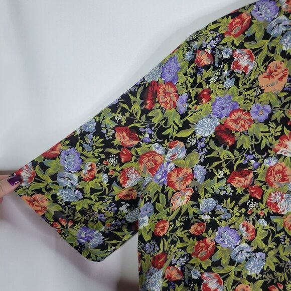 Stitches The Dress Co Vintage Floral Semi Button-Up Midi Dress - Picture 6 of 12